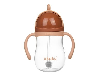 Akuku Non spill cup with weighted straw CAPPUCCINO A0729