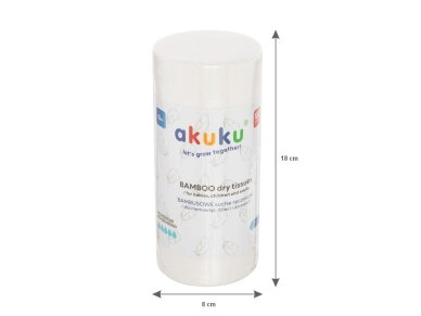 Akuku BAMBOO Dry tissues 18x25cm 100pcs A0687 5