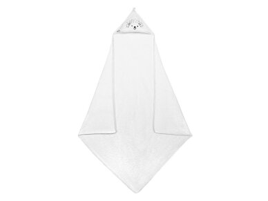 Akuku Baby hooded towel 100x100cm white A0661 1