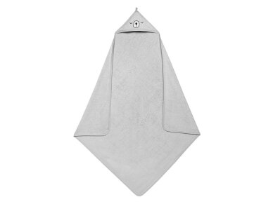 Akuku Baby hooded towel 100x100cm grey A0662 1