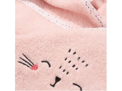Akuku Baby hooded towel 100x100cm pink A0664 2