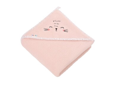 Akuku Baby hooded towel 100x100cm pink A0664