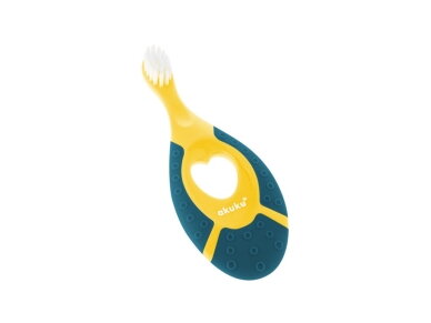 Akuku First toothbrush 0-2y yellownavy blue A0158