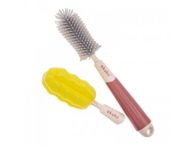 Akuku Set of bottles, cups and teat brushes A0512