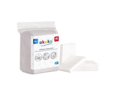 Akuku Soft baby cotton care pads 60pcs A0003 2
