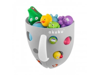 Akuku Bath toys storage box GREY A0346 1