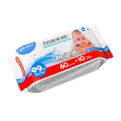 Akuku drėgnosios servetėlės vandens pagrindu 70 vnt A0031 1