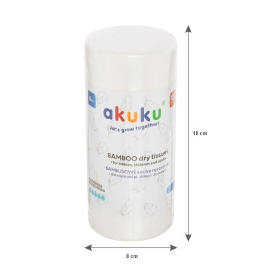 Akuku rankšluostis bambukinis ritinėlis 100vnt 18x25 A0687 5
