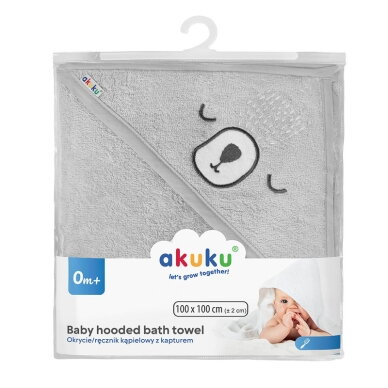 Akuku rankšluostis su gobtuvu 100x100 pilkas A0662 2