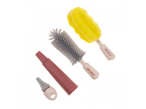 Akuku Set of bottles, cups and teat brushes A0512 1