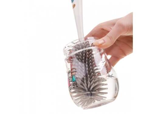 Akuku Silicone bottles, cups and teat brush with rack A0511 5