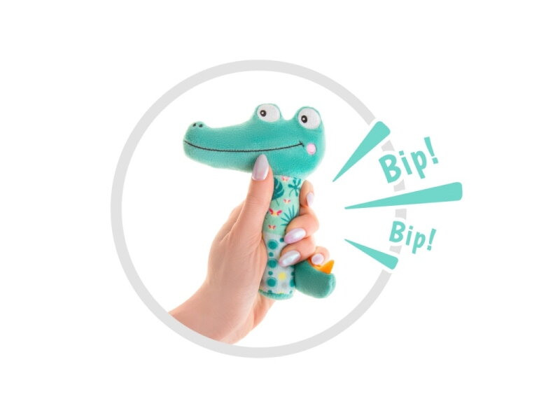 Akuku Soft plush rattlesqueaker Crocodile A0644 1