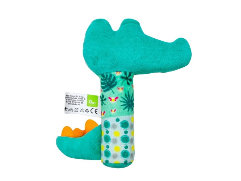 Akuku Soft plush rattlesqueaker Crocodile A0644 3