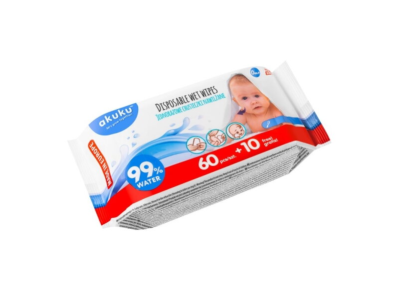 Akuku Disposable water wipes 70pcs A0031 1