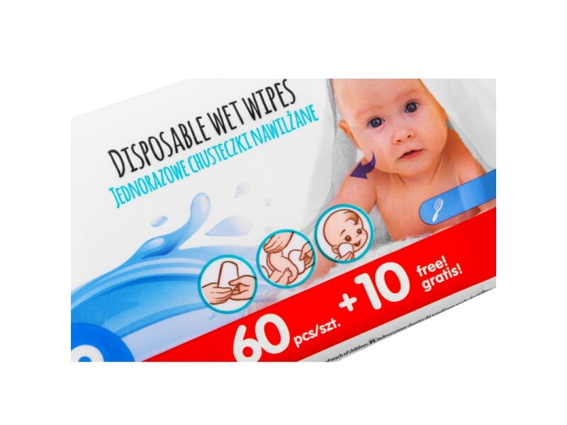 Akuku Disposable water wipes 70pcs A0031 2