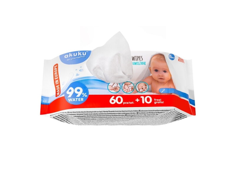 Akuku Disposable water wipes 70pcs A0031 3