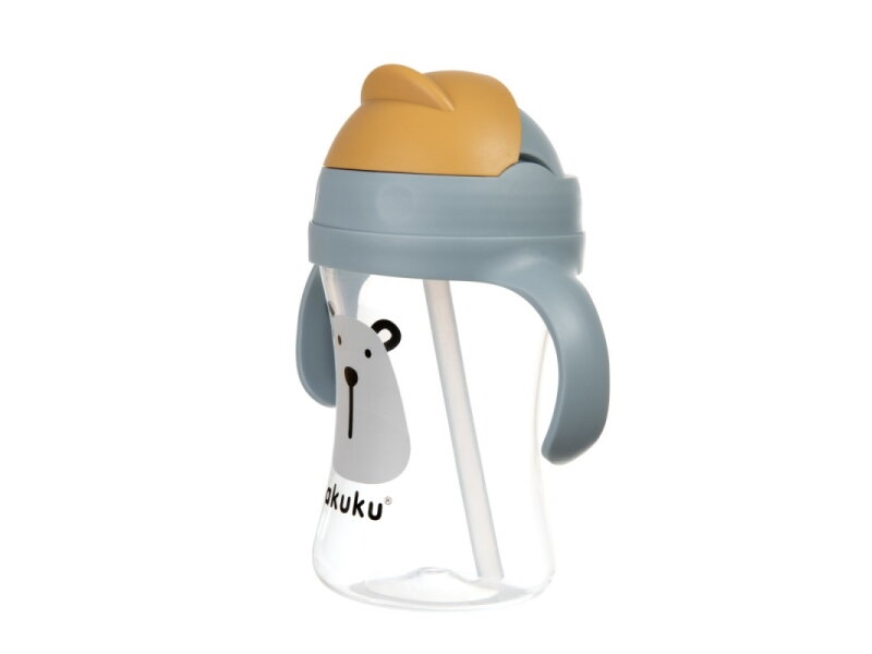 Akuku Cup with flip top straw 300ml BEAR A0203 1