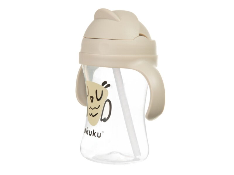 Akuku Cup with flip top straw 300ml OWL A0204 1