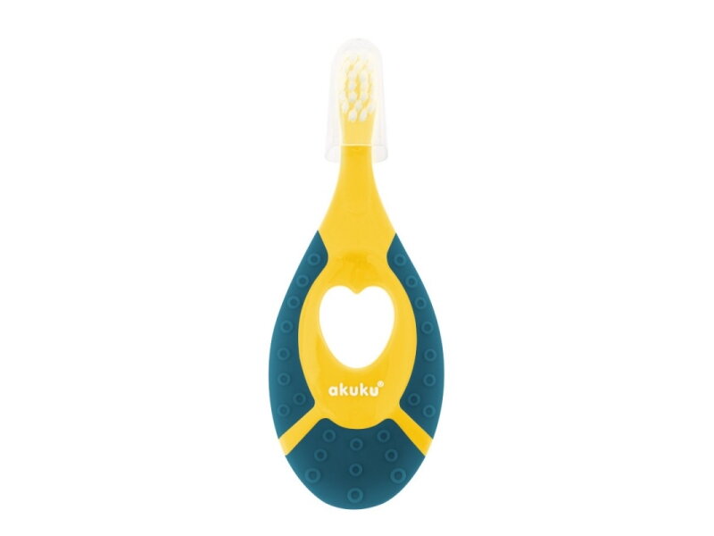 Akuku First toothbrush 0-2y yellownavy blue A0158 1