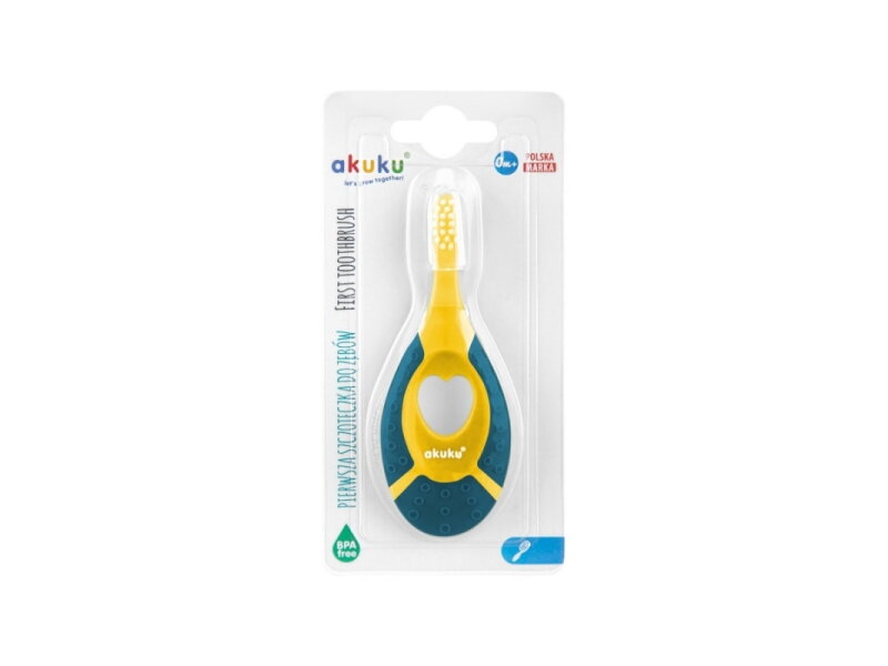 Akuku First toothbrush 0-2y yellownavy blue A0158 2
