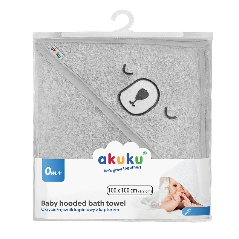 Akuku rankšluostis su gobtuvu 100x100 pilkas A0662 2