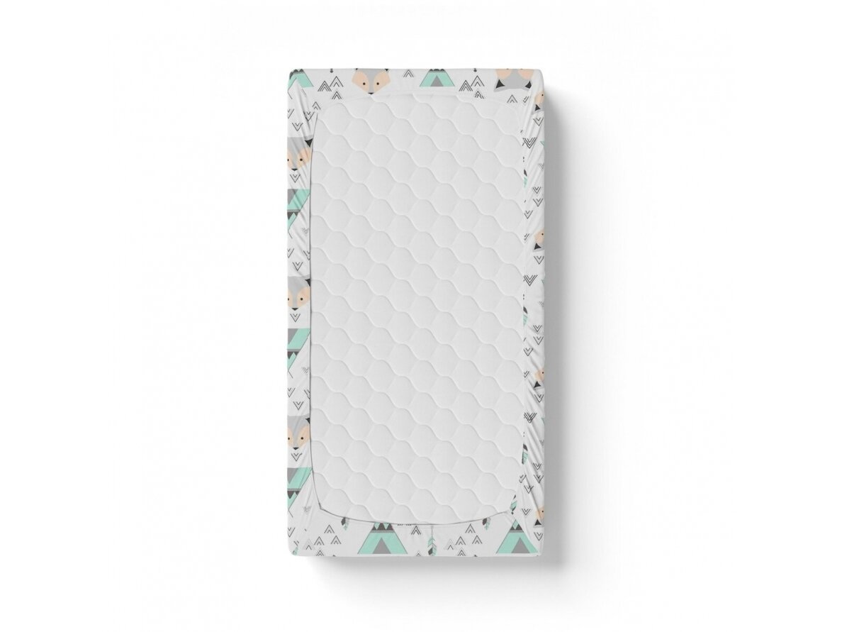 Ankras bed sheet with elastic band 120x60 fox mint 2