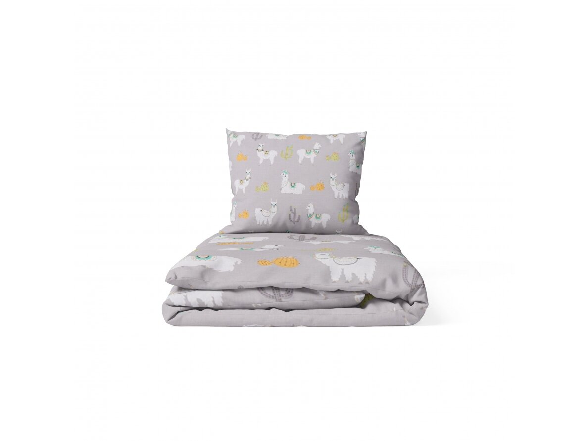 Ankras 2pcs bedding set 35/100 40/60 lama grey