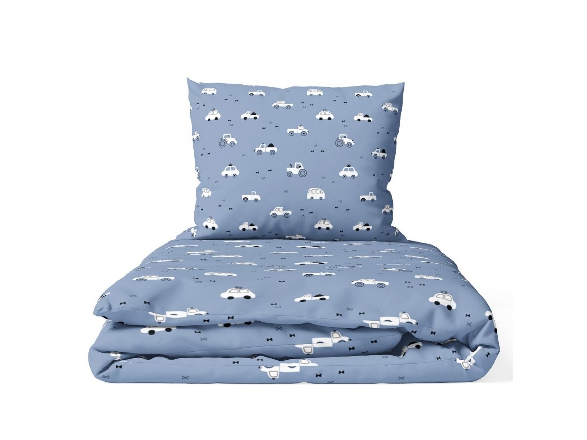 Ankras 2pcs bedding set 35/100 40/60 cars blue