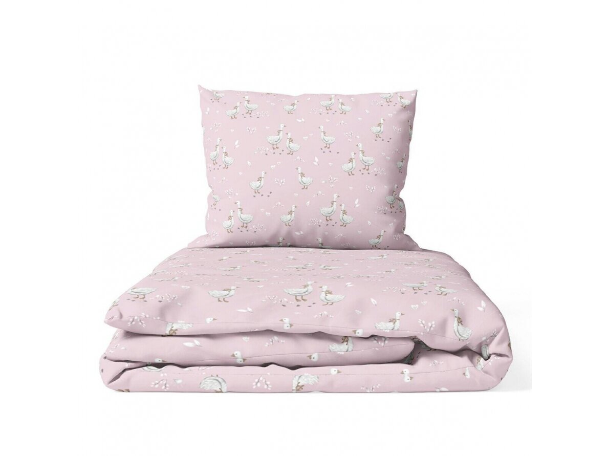 Ankras 2pcs bedding set 35/100 40/60 pink geese Ankras 2pcs bedding set 35/100 40/60 pink geese