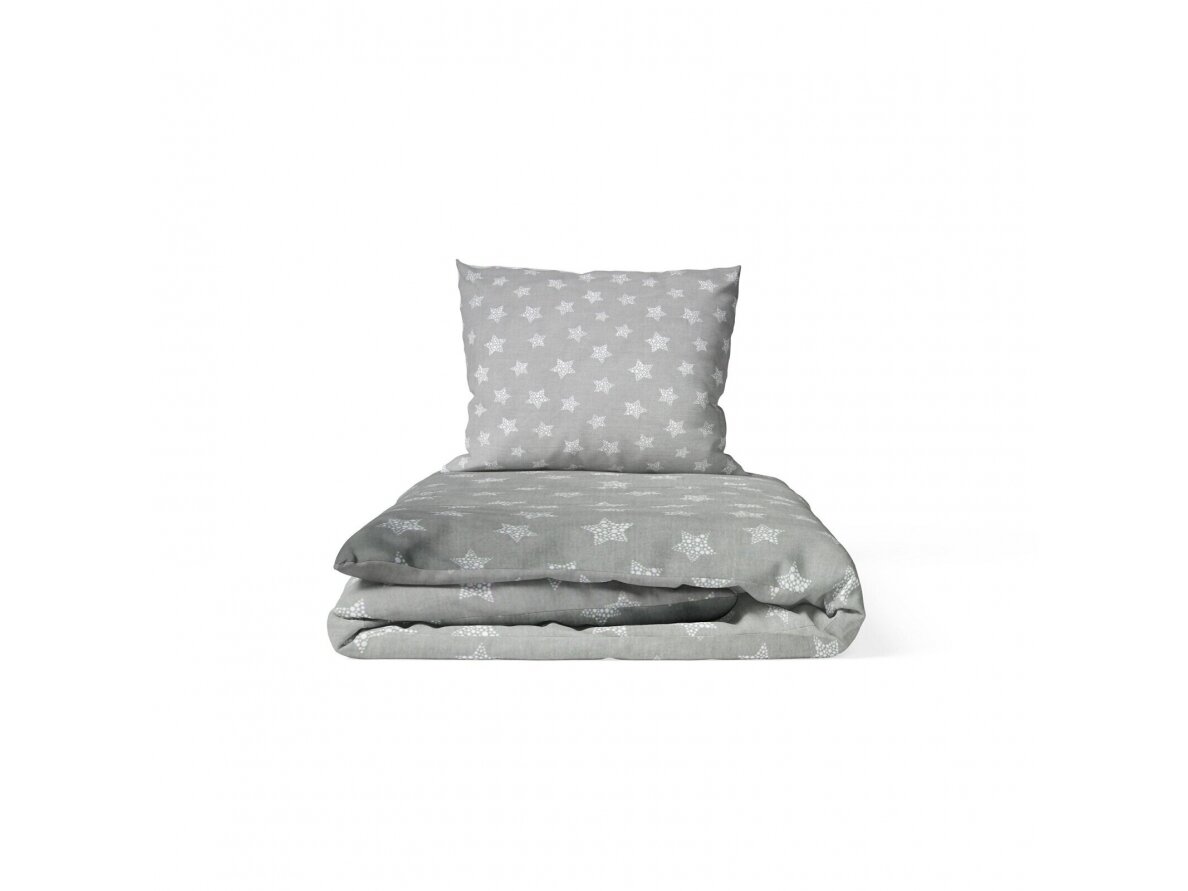 Ankras 2pcs bedding set 35/100 40/60 stars grey