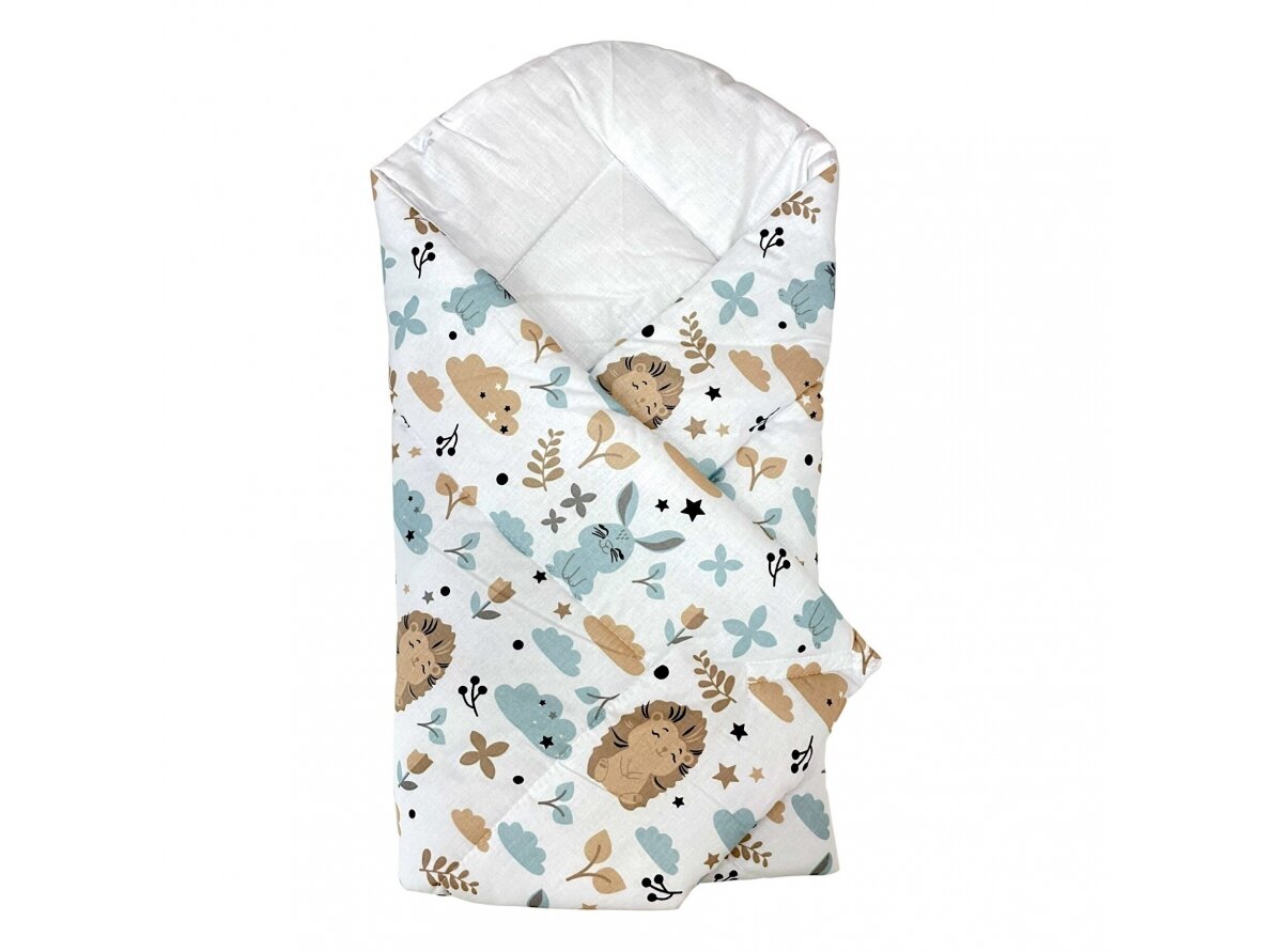 Wrap blanket 80/80 hedgehog blue