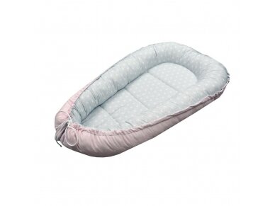 Ankras  baby nest cocoon double sided diamonds grey pink