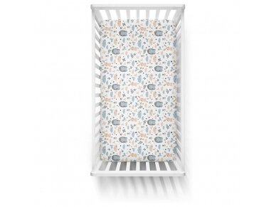Ankras bed sheet with elastic band 120x60 hedgehog bunny Ankras bed sheet with elastic band 120x60 hedgehog bunny
