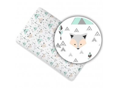 Ankras bed sheet with elastic band 120x60 fox mint