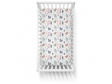 Ankras bed sheet with elastic band 120x60 fox path 1