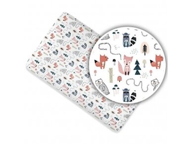Ankras bed sheet with elastic band 120x60 fox path
