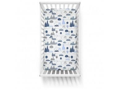 Ankras bed sheet with elastic band 120x60 cars 1