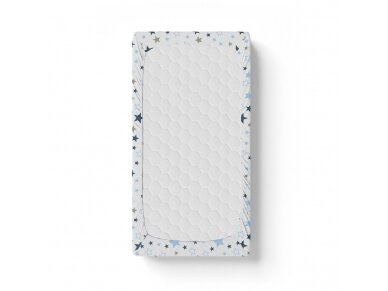 Ankras bed sheet with elastic band 120x60 blue stars white 2 Ankras bed sheet with elastic band 120x60 blue stars white 2