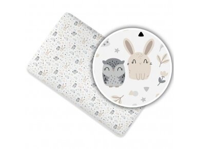Ankras bed sheet with elastic band 120x60 rabbit owl