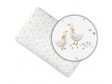 Ankras bed sheet with elastic band 120x60 geese