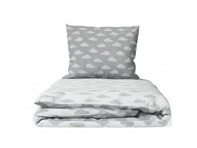 Ankras 2pcs bedding set 35/100 40/60 clouds grey