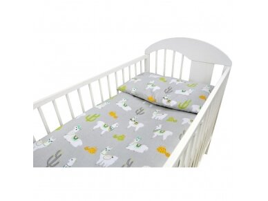 Ankras 2pcs bedding set 35/100 40/60 lama grey 1