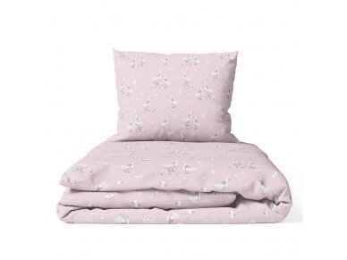 Ankras 2pcs bedding set 35/100 40/60 pink geese Ankras 2pcs bedding set 35/100 40/60 pink geese