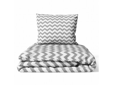 Ankras 2pcs bedding set 35/100 40/60 zigzags grey