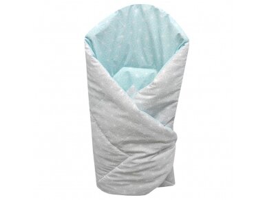 Ankras wrap blanket 80/80 diamonds grey mint Ankras wrap blanket 80/80 diamonds grey mint