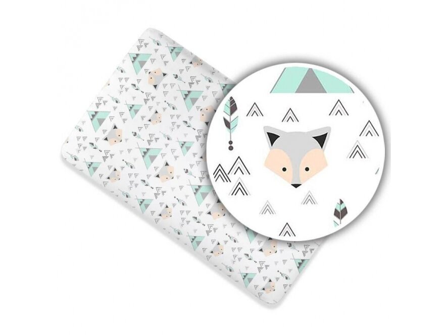 Ankras bed sheet with elastic band 120x60 fox mint