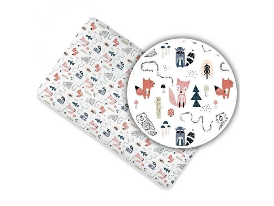Ankras bed sheet with elastic band 120x60 fox path