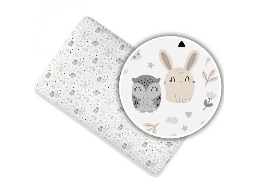 Ankras bed sheet with elastic band 120x60 rabbit owl Ankras bed sheet with elastic band 120x60 rabbit owl