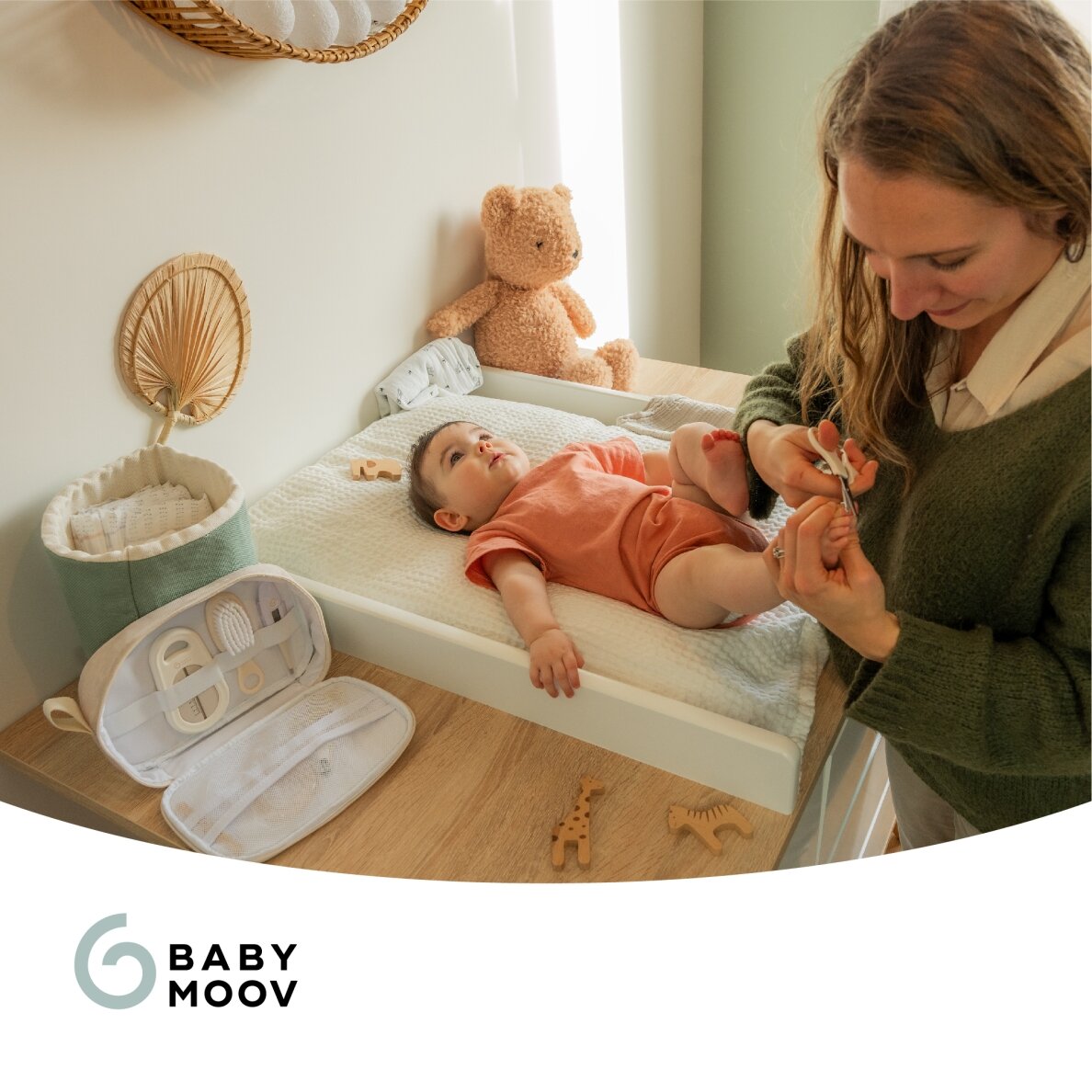 Babymoov kūdikio priežiūros rinkinys 9 aksesuarai Sand A032008 5