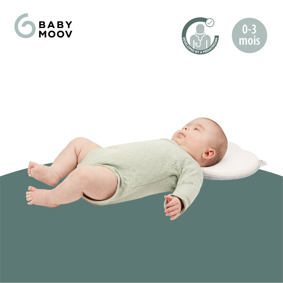 Babymoov pagalvė kūdikiui širdelė Lovenest pilka balta A050231 1 Babymoov pagalvė kūdikiui širdelė Lovenest pilka balta A050231 1